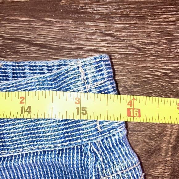 Vintage  Women Sag Harbor Sport 10 Petite Cropped Blue Jeans with White Stripes - Picture 7 of 13